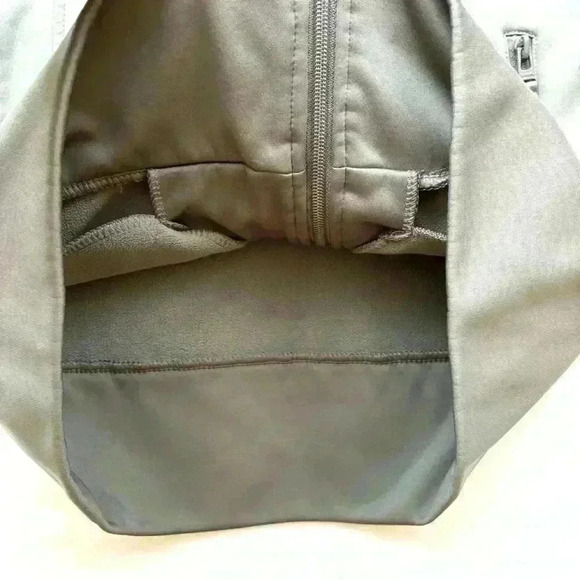 Bench Gray/Yellow Crop Neck Fleece Lined Thumb Hole Athletic Jacket Size M - Picture 8 of 14